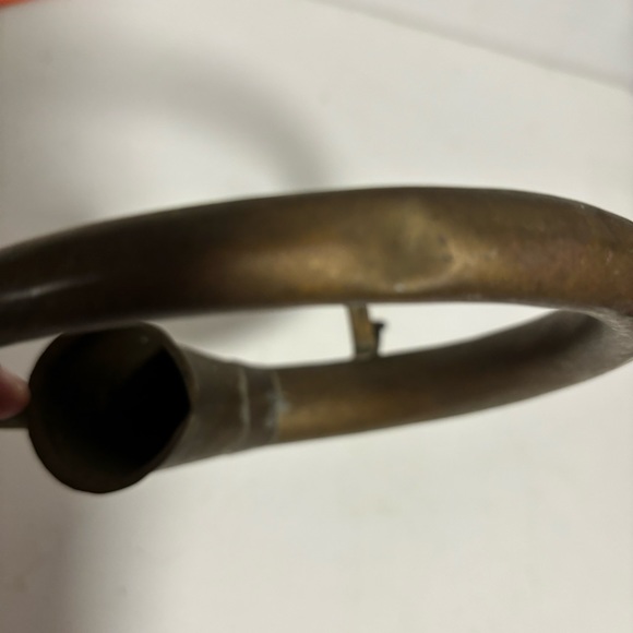 Vtg brass & or copper car horn Xmas ornament antique decor - Picture 5 of 8